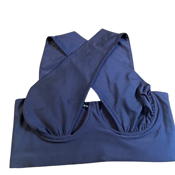 SHEIN Slayr Cross Wrap Crop Tank Top Color Brown Size Large - Picture 4 of 7